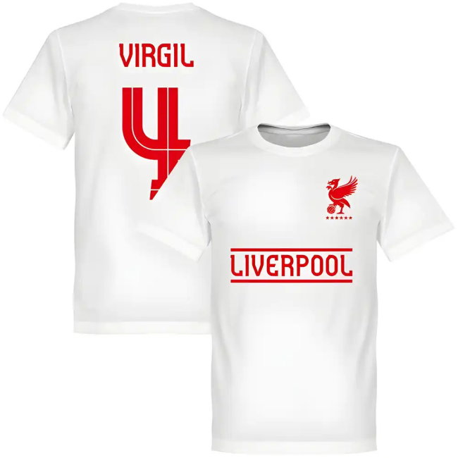 Liverpool Virgil 4 Team T-Shirt - White