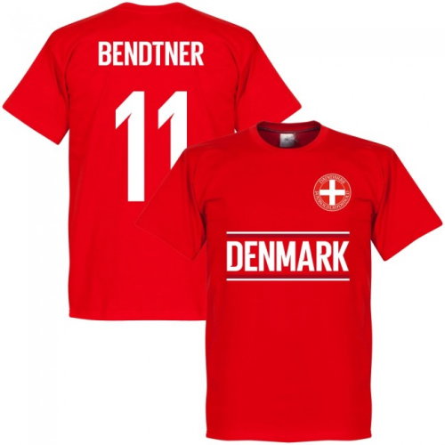 Denmark Bendtner 11 Team T-Shirt - Red