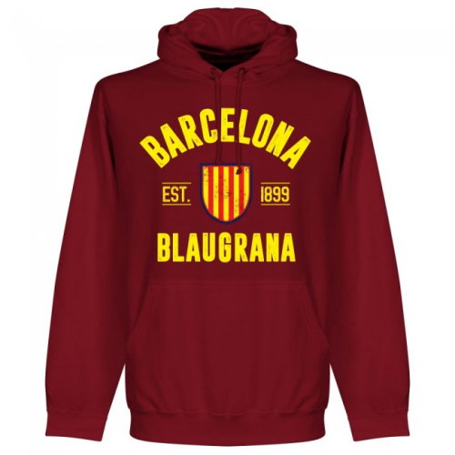 Barcelona Established Kids Hoodie - Maroon