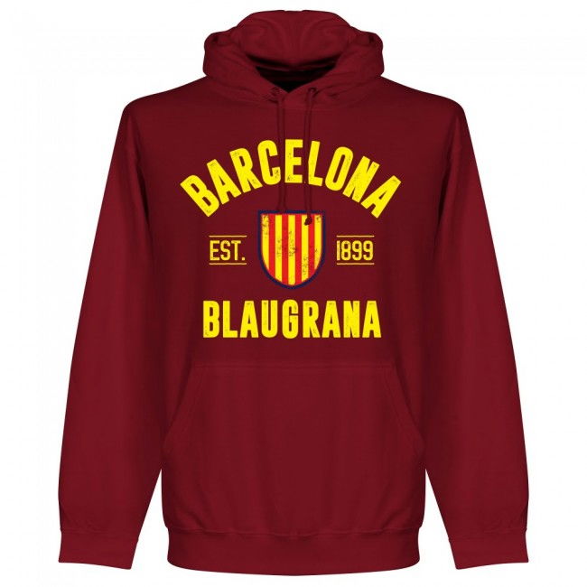 Barcelona Established Kids Hoodie - Maroon