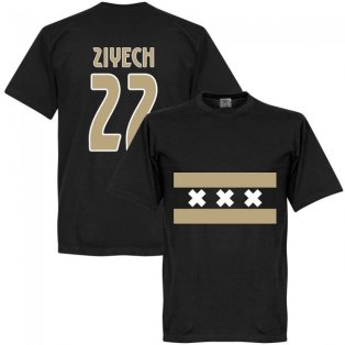 Amsterdam Team Ziyech 22 T-Shirt - Black