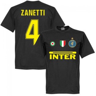 Inter Zanetti 4 Team T-Shirt - Black