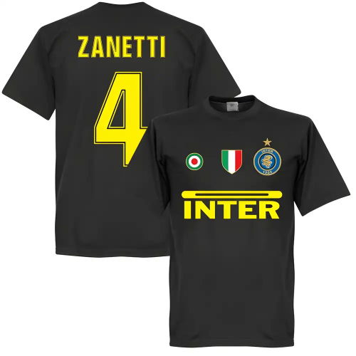 Inter Zanetti 4 Team T-Shirt - Black