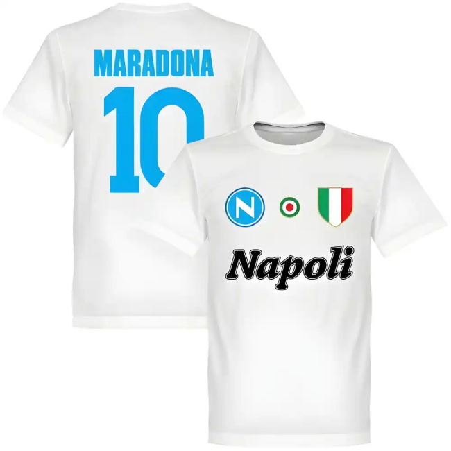 Napoli Maradona 10 Team T-Shirt - White
