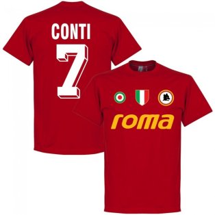 Roma Vintage Conti 7 Team T-Shirt - Tango Red