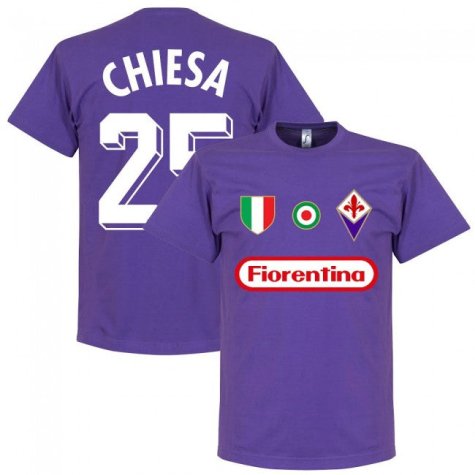 Fiorentina Chiesa 25 Team T-Shirt - Purple