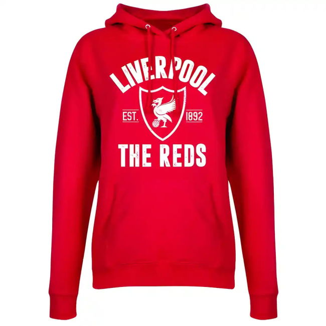 Liverpool Established Womens Hoodie - Red