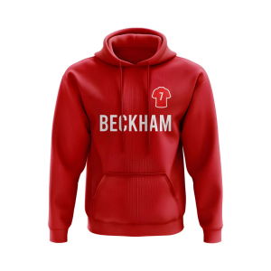 David Beckham Man United Number Hoody (Red)