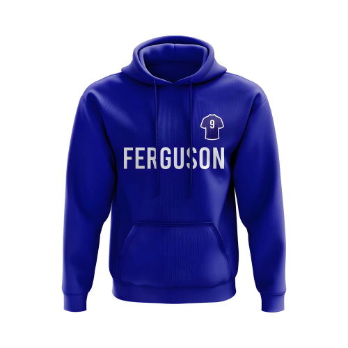 Duncan Ferguson Everton Number Hoody (Blue)