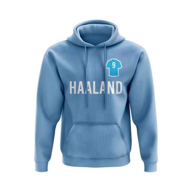 Erling Haaland Man City Number Hoody (Sky)