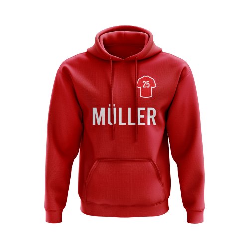 Thomas Muller Bayern Munich Number Hoody (Red)