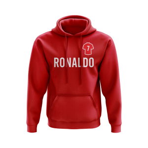 Cristiano Ronaldo Man United Number Hoody (Red)