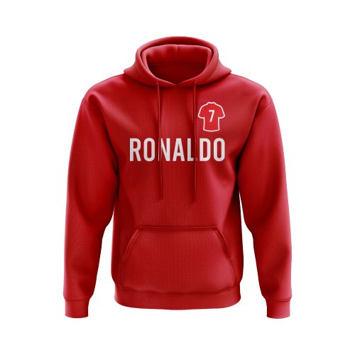 Cristiano Ronaldo Man United Number Hoody (Red)