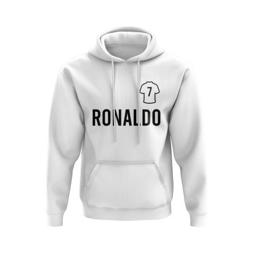 Cristiano Ronaldo Real Madrid Number Hoody (White)