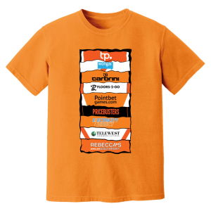 Blackpool Sponsor History T-Shirt (Orange)