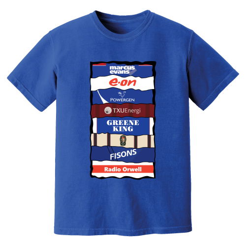 Ipswich Sponsor History T-Shirt (Blue)