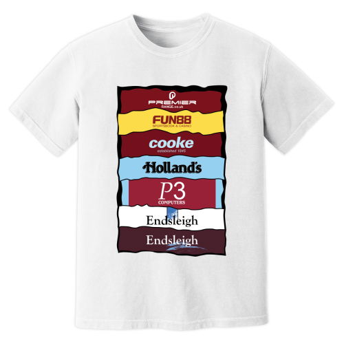 Burnley Sponsor History T-Shirt (White)