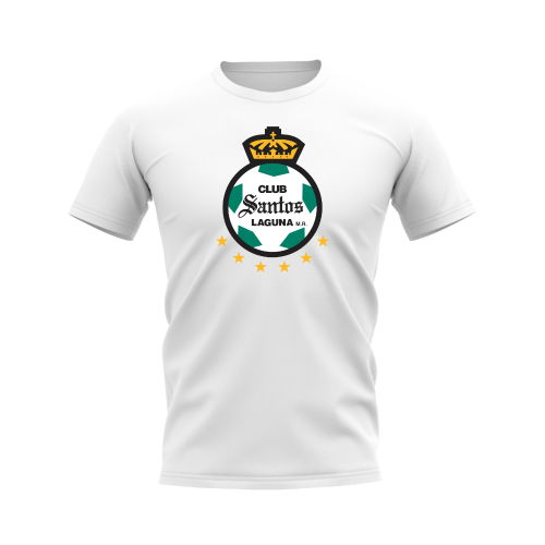 Santos Laguna Badge T-Shirt - (White)