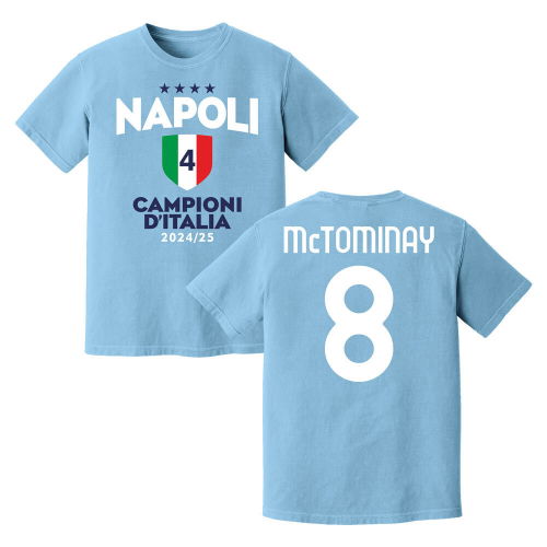 Napoli Champions Scott McTominay T-Shirt (Sky)