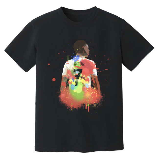 Vinicius Jr Real Madrid Art T-Shirt (Black)