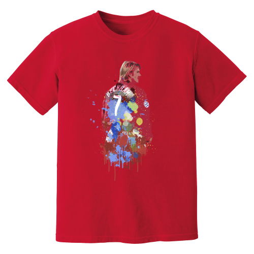 David Beckham Man United Art T-Shirt (Red)