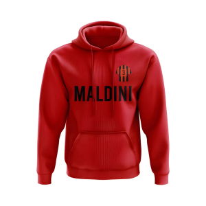 Paolo Maldini AC Milan Number Hoody (Red)