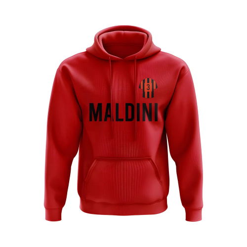 Paolo Maldini AC Milan Number Hoody (Red)