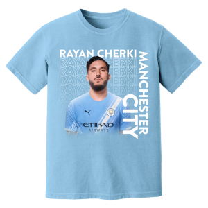 Rayan Cherki Man City T-Shirt (Sky)