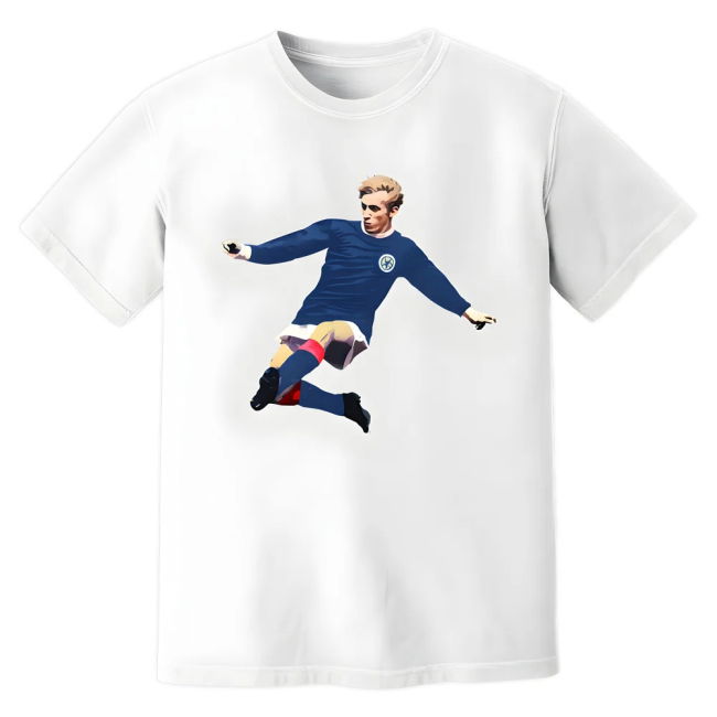 Denis Law Scotland Retro T-Shirt (White)