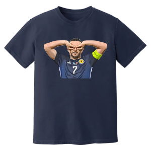 John McGinn Celebration Scotland T-Shirt (Navy)