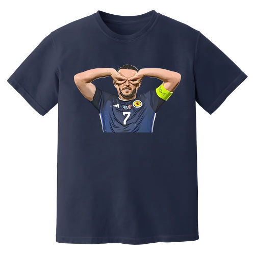 John McGinn Celebration Scotland T-Shirt (Navy)