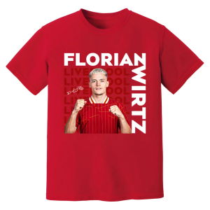 Florian Wirtz Liverpool New Signing T-Shirt (Red)