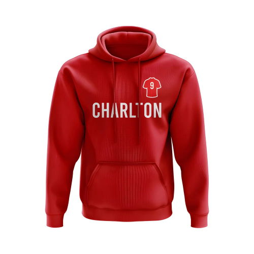 Bobby Charlton Man United Number Hoody (Red)