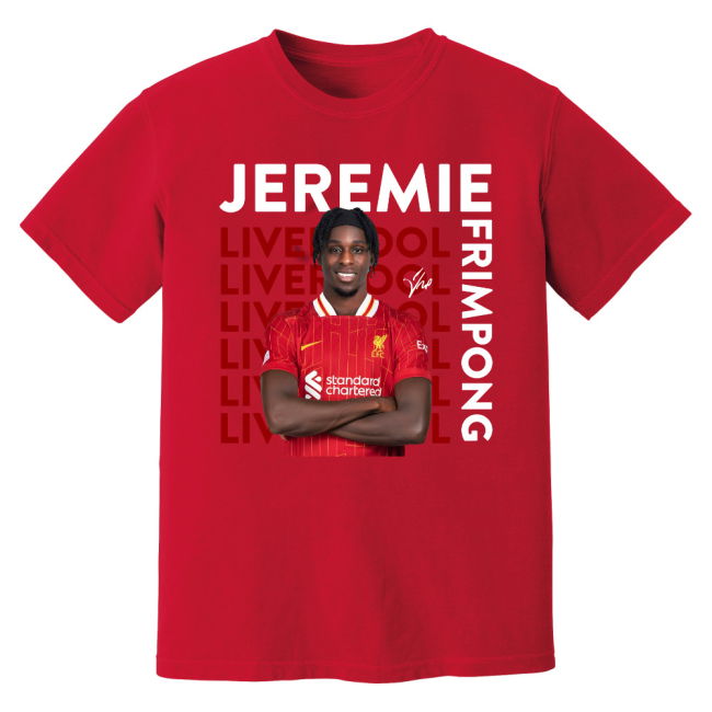 Jeremie Frimpong Liverpool New Signing T-Shirt (Red)