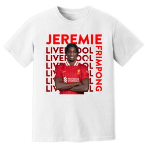 Jeremie Frimpong Liverpool New Signing T-Shirt (White)