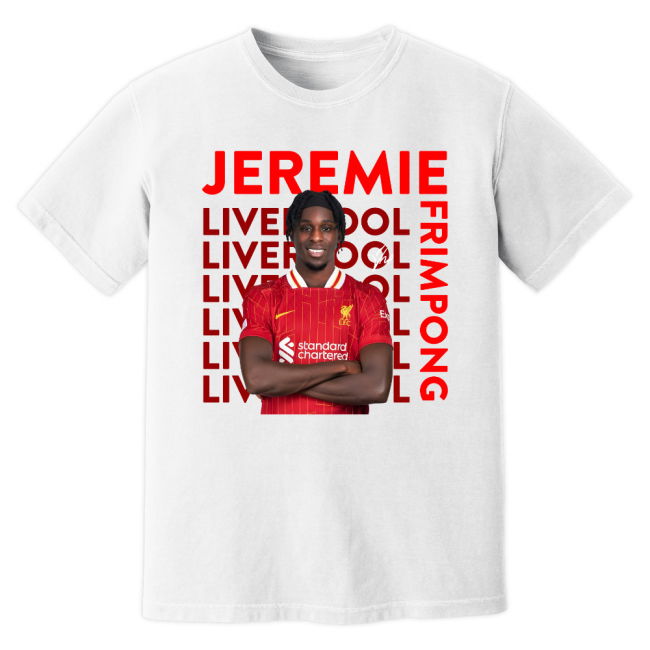 Jeremie Frimpong Liverpool New Signing T-Shirt (White)