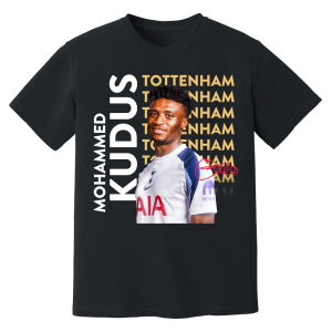 Mohammed Kudus Tottenham New Signing T-Shirt (Black)