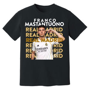 Franco Mastantuono Real Madrid New Signing T-Shirt (Black)