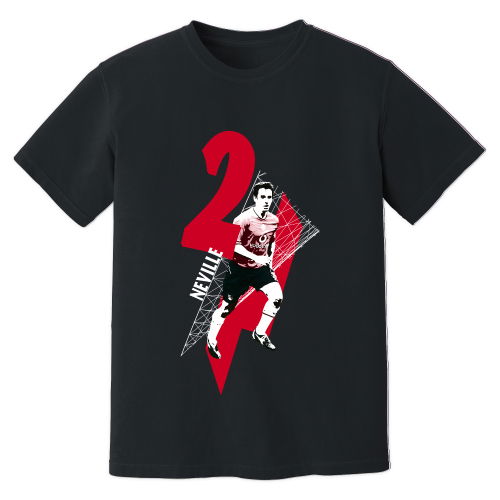 Gary Neville Man United Premier League Legend T-Shirt (Black)