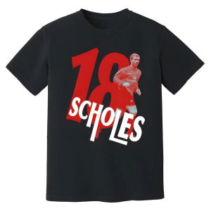 Paul Scholes Man United Premier League Legend T-Shirt (Black)
