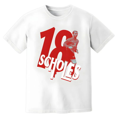 Paul Scholes Man United Premier League Legend T-Shirt (White)