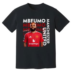 Bryan Mbeumo Man United New Signing T-Shirt (Black)