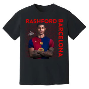 Marcus Rashford Barcelona New Signing T-Shirt (Black)