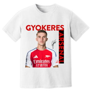 Viktor Gyokeres arsenal New Signing T-Shirt (White)