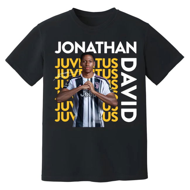 Jonathan David Juventus New Signing T-Shirt (Black)