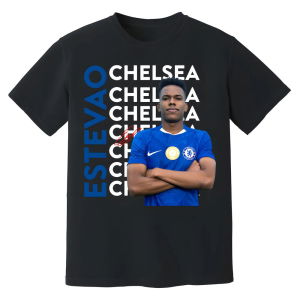 Estevao Chelsea New Signing T-Shirt (Black)