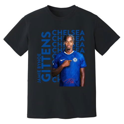 Jamie Bynoe Gittens Chelsea New Signing T-Shirt (Black)
