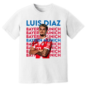 Luis Diaz Bayern Munich New Signing T-Shirt (White)