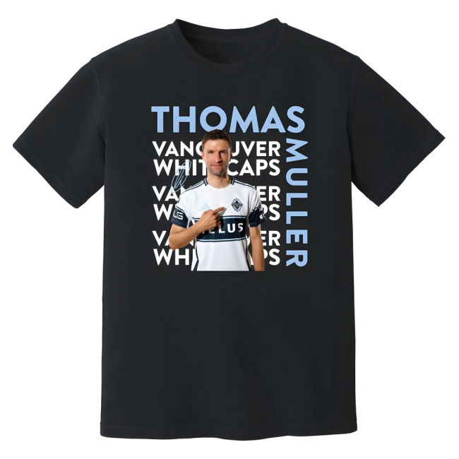 Thomas Muller Vancouver Whitecaps New Signing T-Shirt (Black)