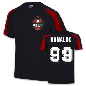 Ronaldo AC Milan Sport Training Jersey (Black)